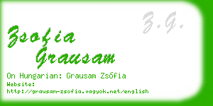 zsofia grausam business card